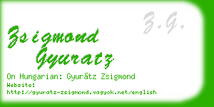 zsigmond gyuratz business card