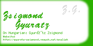 zsigmond gyuratz business card